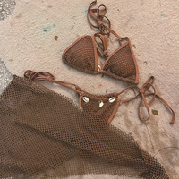 2025 Style européen américain trois pièces maillot de bain femmes Sexy Bikini robe de plage avec Logo sur la taille maillots de bain de Style chaud