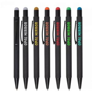 Stylos à bille rétractables mats, stylos à bille en métal multicolores avec clip pour le bureau, l'école, les cadeaux d'affaires - Product Image 1