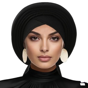 Turban de haute qualité, couleur unie, Aso Oke, mode nigériane, Auto Gele africain pour femmes, pour fêtes et mariages - Product Image 1