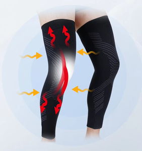 Almohadillas de soporte <span class=keywords><strong>para</strong></span> la articulación de la rodilla <span class=keywords><strong>para</strong></span> deportes de compresión, mangas <span class=keywords><strong>para</strong></span> correr completo, pierna larga, Rodillera, Protector envolvente, coderas cálidas - Product Image 4