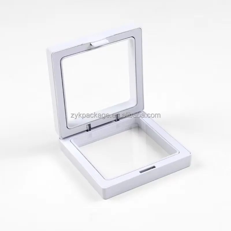 पारदर्शी गहने बॉक्स हार अंगूठी लक्जरी कागज दराज बॉक्स पीई 3D फिल्म निलंबन पैकेजिंग बॉक्स