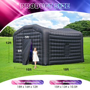 Carpa de Fiesta VIP Negra, Iluminación LED Portátil para <span class=keywords><strong>Discoteca</strong></span>, Carpa Móvil para Club Nocturno, Carpa Inflable para Club Nocturno, <span class=keywords><strong>Discoteca</strong></span> Inflable - Product Image 6