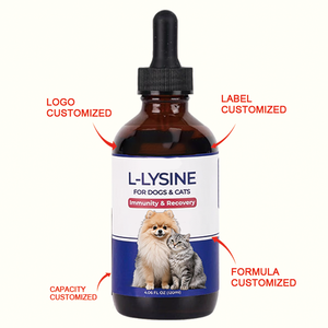 Suplemento Líquido de Lisina para Mascotas, Alivia los <span class=keywords><strong>Síntomas</strong></span> de Estornudo y Lágrimas, Refuerza el Sistema Inmunológico, OEM ODM, Absorción Rápida, Cuidado de la Salud Natural - Product Image 2