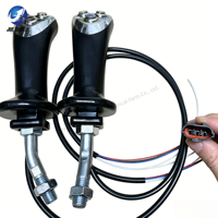 Accessoire de joystick d'excavatrice modifié Juexuan, levier de commande électronique hydraulique à 3 touches, prise triangulaire, pince de préhension pour bois
