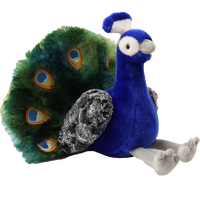 Peluche Super Douce en Coton PP Série Paon 31cm-50cm, Anti-Stress, Cadeau de Mariage avec Belles Ailes Réalistes