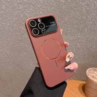 Coque de téléphone portable pour iPhone 17 Pro Max, design dessin animé, grande fenêtre, toucher mat, sensation avancée, support magnétique à anneau