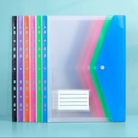 Pochette de classement A4 en PP perforée à 11 trous, porte-documents translucide extensible, organiseur de documents à feuilles mobiles