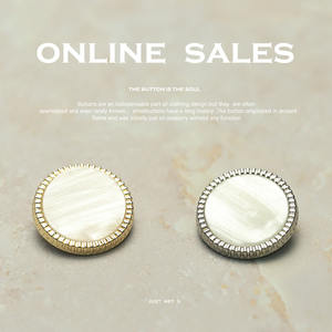 Bouton fantaisie en métal doré de luxe 20mm 22mm 25mm pour boutons décoratifs de manteau de femmes vente en gros - Product Image 2