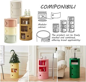 Nordic Ins Internet Famous Modern Simple White Mini Side Creative Small Plastic Storage Cabinet for Living Room - Product Image 5