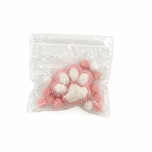 Plush Pink White Cat Paw Squishy Toy Soft Fluffy Squeeze Stress Relief Fidget Toy for Kids <strong>Adults</strong> - Product Image 5