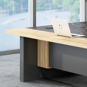 Luxury L Shape Ceo Boss <b>Table</b> Wooden Executive Large Office Furniture Desk <b>Table</b> Modern - Product Image 5