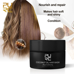 Máscara de cabelo com ingredientes naturais de extrato de óleo de coco PURC para todos os tipos de cabelo - Product Image 1