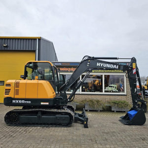 Mini excavadora de ruedas Hyundai HX60PRO de segunda mano, motor de 6 toneladas y caja de cambios, nueva maquinaria agrícola y doméstica duradera 90% - Product Image 1