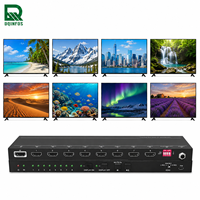 8 Yollu HDMI Splitter 1 Giriş 8 Çıkış V2.0 4K60Hz HDCP2.3 EDID CEC 18Gbps Video Dağıtıcı, Sınıf, Perakende Mağazası, Sergi için