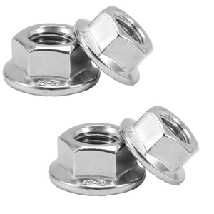 Écrous hexagonaux à bride en acier inoxydable 316/304/201 M3M4M5M6M8M10M12M14M16M20 avec <span class=keywords><strong>rondelle</strong></span> dentée antidérapante <span class=keywords><strong>intégrée</strong></span> et écrous de blocage hexagonaux - Product Image 4