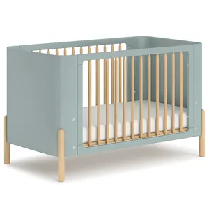 Full size attachable cot beds boy adjustable height bassinet born wood baby bed with drawers