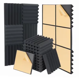 Esponja de absorção de som de bloco quadrado painel de espuma acústica ambientalmente correto para parede de 5 cm retardador de chamas