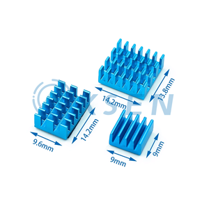 AI-KSEN覆盆子<span class=keywords><strong>Pi</strong></span>第四代覆盆子<span class=keywords><strong>Pi</strong></span> 4B阳极氧化彩色散热器主板集成电路散热器，带粘合剂背衬 - Product Image 4