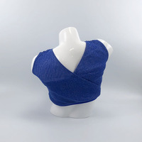 Nouvel arrivage ensemble doux bleu en maille de nylon pour femmes, pantalon taille moyenne, grande taille, vêtements de danse sexy pour femmes, vêtements d'entraînement, vêtements de yoga