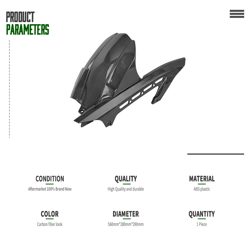 XXUNオートバイリアタイヤフェンダーハガーマッドガードカワサキZ900RS