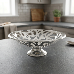 Bol sur pied en laiton plaqué argent, fait main et personnalisé - Sans plomb et durable - Product Image 4