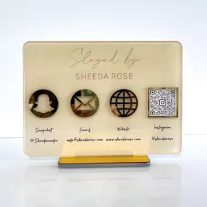 ป้ายโลหะระบบโซเชียลมีเดียอะคริลิค <span class=keywords><strong>QR</strong></span> <span class=keywords><strong>Code</strong></span> เว็บไซต์ธุรกิจป้ายสื่อสังคมออนไลน์ Acryl qricons โปร่งใส - Product Image 3