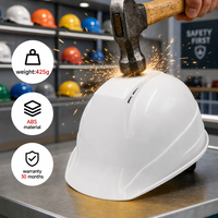 Casques de chantier ventilés de la série Premium CE EN397 en ABS avec mentonnière et bande anti-transpiration pour une utilisation sur les chantiers de construction lourde