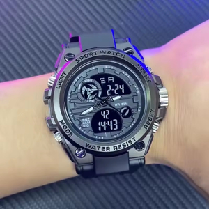 Reloj de Lujo para Hombre, Deportivo, Resistente al Agua, Estilo Ejecutivo, Analógico-Digital, Diseño de Dibujos Animados, Reloj de Pulsera de Plástico - Product Image 2