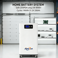 Batterie LiFePO4 durable à bas prix de fabrication chinoise, 51,2 V, BMS haute sécurité, grande capacité, système solaire hors réseau, Split CAN 8000