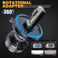 Offre Spéciale V28 H1 phares LED 130W 12000LM H4 COB puce système d'éclairage automatique fonction clignotante pour Audi Cruze Ix35 A3 Golf Azera