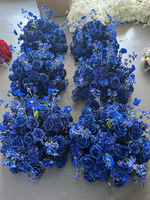 Dekorasi Bunga Pernikahan FB-BL06, Centerpiece, Acara Pesta, Latar Belakang Fotografi, Bunga Mawar Biru, Bunga Buatan, Dekoratif