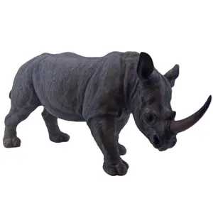 도매 장식 Polyresin 손으로 그린 야생 동물 서 정원 동상 코뿔소 인형