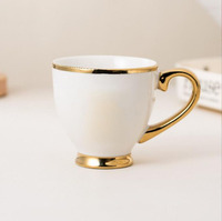 Kreative Luxuriöse Galvanisierte Schlichte Keramiktasse für Zuhause Frühstück Milch Saft Kaffeetasse