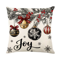 Housse de coussin carrée personnalisée avec motif cloche de Noël pour hôtel et usage domestique
