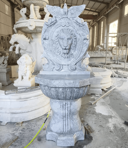 <span class=keywords><strong>Fontaine</strong></span> d'intérieur murale en marbre avec tête de lion - Product Image 1