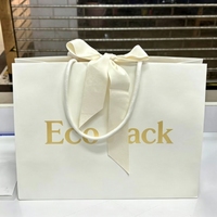 Sac cadeau portable en papier avec nœud décoratif, sac d'emballage pour cosmétiques, sac de shopping pour vêtements