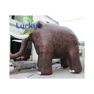 Personagem inflável de desenho animado para publicidade, animal inflável marrom, elefante, personagem inflável ao ar livre para decoração publicitária