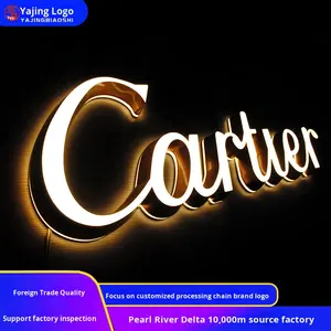 Grensoverschrijdende Exclusieve Levering Belettering Reclameborden Storefront Verlichte Borden Acryl Precisie Metaal - Product Image 4