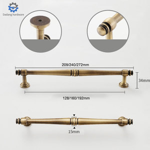Rétro américain Simple Poignée en cuivre avec bouton en bronze Meubles et tiroir de porte d'armoire de cuisine de <span class=keywords><strong>France</strong></span> - Product Image 6