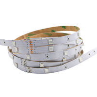 12 volts 4.8 W/mètre IP20 panneau blanc d'intérieur longueur personnalisable 5050 rvb LED bandes lumineuses