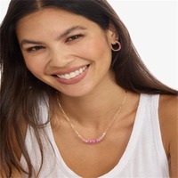 Vente en gros bijoux personnalisés collier opale bleue balle de tennis pendentif trombone chaîne griffe réglage incrustation technologie