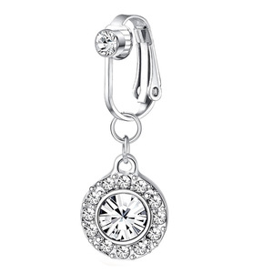 YICAI nouveau acier inoxydable papillon fleur coeur CZ balancent <span class=keywords><strong>nombril</strong></span> anneaux Non <span class=keywords><strong>Piercing</strong></span> balancent Faux Clip sur le ventre <span class=keywords><strong>Piercing</strong></span> - Product Image 6