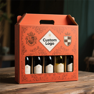 Bán buôn sáu gói chai rượu vang bao bì vận chuyển đồ uống tái chế tàu sân bay sóng carton bia Matt cán UV lớp phủ - Product Image 1