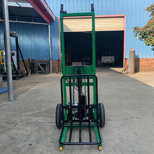 Truk dorongan tangan roda dua elektrik yang dapat disesuaikan dengan pengangkat hidrolik <span class=keywords><strong>Platform</strong></span> pengangkat beban roda besar untuk penggunaan di gudang oleh Tiger - Product Image 5