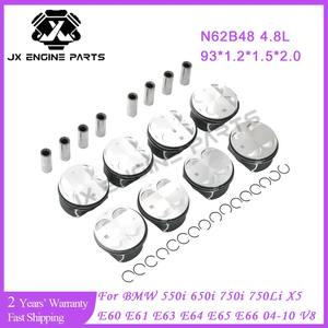 ชุดลูกสูบและแหวนเครื่องยนต์ N62B48 STD สำหรับ BMW 4.8 550i 650i 750i 750Li X5 E60 E61 E63 E64 E65 E66 E53 E70 N62 B48 04-10 4.8L V8 - Product Image 2