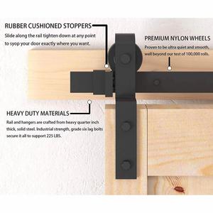 WEKIS OEM - Kits de Herrajes para Puertas Corredizas de Estilo J, de Aleación de Zinc y Acero, Instalación con Tornillos, Duraderos, Insonorizados, para Dormitorio y Exteriores - Product Image 4