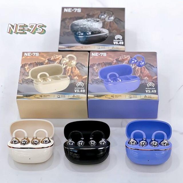 Hot Selling Clip on Earbuds Wireless Blue Tooth 5.4 Open Ear Headphones with Mic Noise Cancelling Open Ear Earbuds for Sports