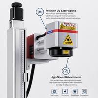 Machine de marquage laser à fibre UV, laser couleur, source Raycus Max JPT, pour métal