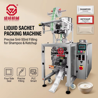 Appareil de remplissage et de scellage de liquides (shampoing, ketchup) 5ml 50ml, unité d'emballage de sachets à scellage quatre côtés