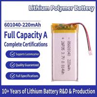 Batterie Lipo rechargeable d'usine 220 mAh 601040 3,7 V, batterie au lithium polymère pour souris
